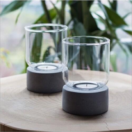 Real Flame Bio Fireplace Blown Decorative Table Glass Candle Lamp