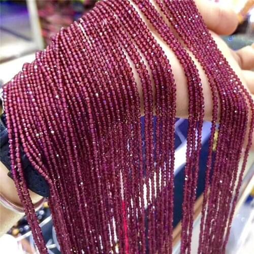 2-2.5mm Small Beads Natural Gem Stone Beads Orange Purple Red Garnets Section Loose Beads DIY Jewelry Making for Bracelet Choker