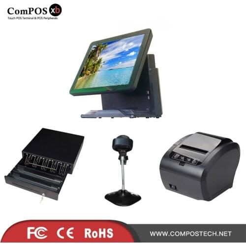Cheap 15 inch Capacitive touch screen Terminal All In One pos Point Of Sales for Restaurant pos system