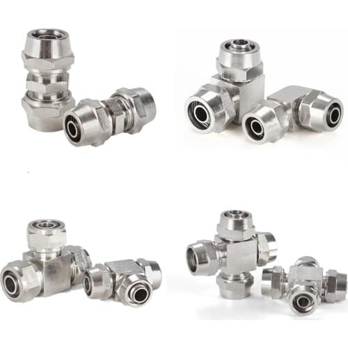 Stainless Steel Co2 Air Connector Valve High Pressure DIY CO2 System Aqauirum Accessories For Fish Tank Water Plant 2/3/4/L Way