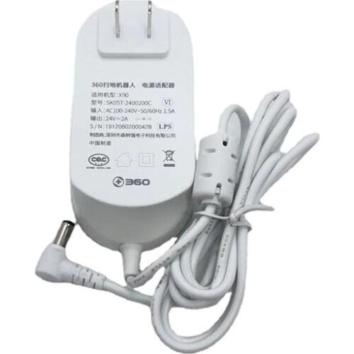 Original 360 S5 S6 S7 S9 X90 X95 T90x 100max Robot Vacuum Cleaner Accessories Charger Power Adapter with EU Plug