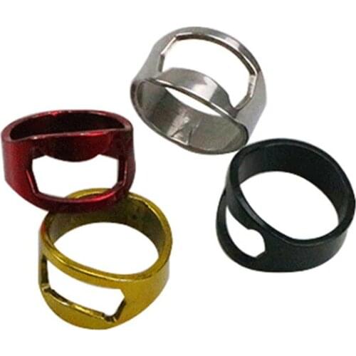 22mm Stainless Steel Red Wine Can Jar Openers Colorful Ring Shape Beer Bottle Opener Ring Party Bar Tools Kitchen Accessories