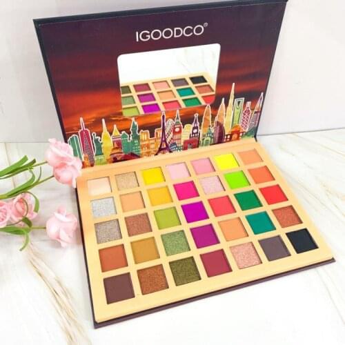 IGOODCO 35-color Eye Shadow Palette Pearly Matte Frosted Sequin Multi-color Easy To Color Long Lasting Eye Shadow Eyes Makeup