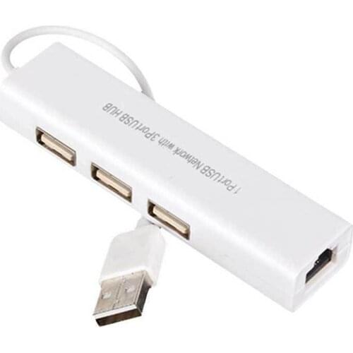 Professional USB to RJ45 3 Ports USB 2.0 Ethernet RJ45 Wired LAN Network Card Hub Adapter for Mac for Android 802.11n External