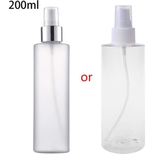 100/200ml Empty Refillable Plastic Spray Bottle Scrub Frosted Fine Mist Perfume Aluminum Atomizer Cosmetic Container Portable