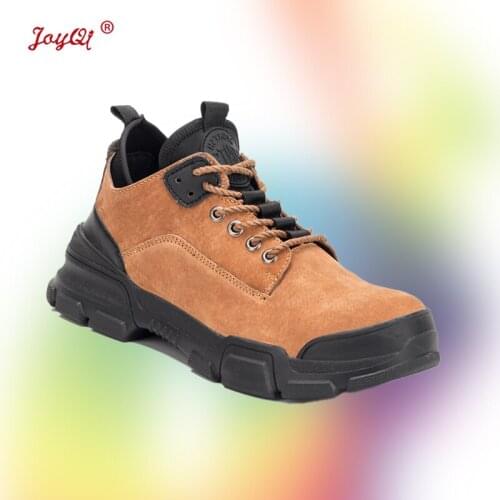 Drop shipping Steel Toe Work Safety Shoes Pig skin for Men Women anti-impact Construction shoes Plus size 37-48 JOY-192