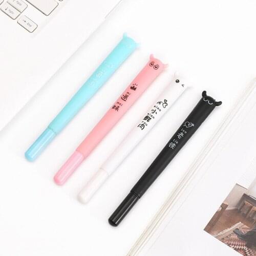 3pcs creative cute cartoon talent funny devil gel pen writing student black waterproof pen signature pen