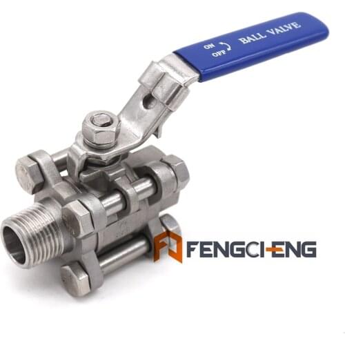 1/2" Full Port 3-Piece Ball Valve Female/Male 304 Stainless Steel Homebrew Ball Valve Brewer Hardware