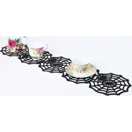 Foldable Spider Web Household Tray Fruit Cake Platter Dinner Serving Tray Halloween Decoration Supplies