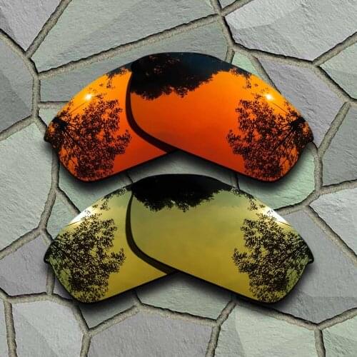 Red Orange&Yellow Golden Sunglasses Polarized Replacement Lenses for Oakley Flak Jacket