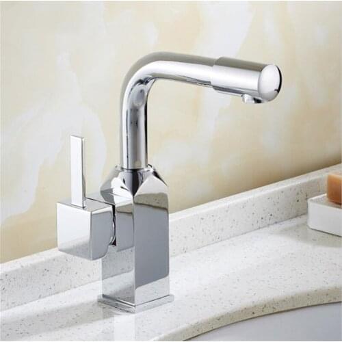Basin Faucets Elegant Bathroom Faucet Hot and Cold Water Basin Mixer Tap Chrome Finish Brass Toilet Sink Water Crane