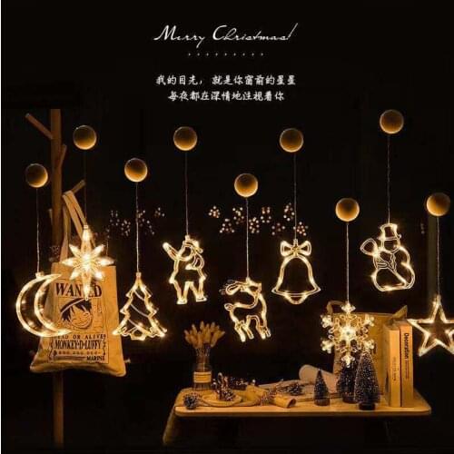 LED Battery box modeling lamp with suction cup Home Christmas Day Party Party DAY Decoration Background Atmosphere LED string