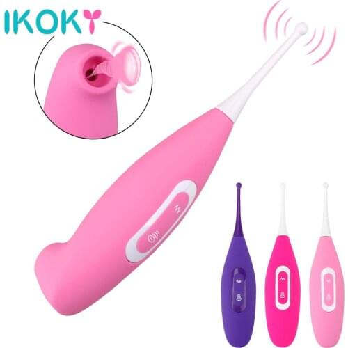 IKOKY 8 Mode Sex Toys for Women Nipple Sucking Clitoris Stimulator Tongue Vibrating Female Masturbator Clit Sucker Vibrator