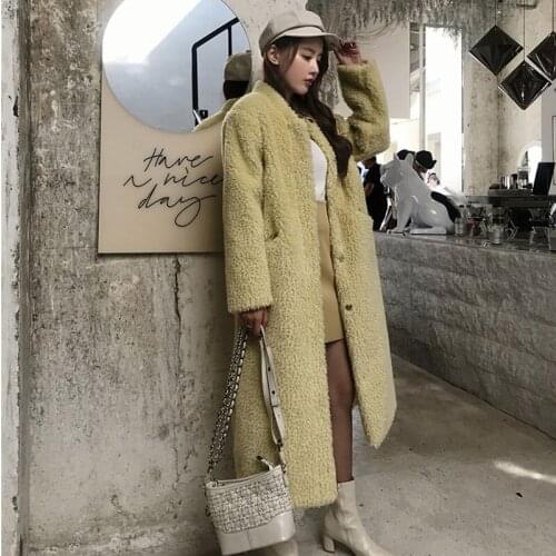 High Quality Fashion Winter Women Thick Warm Fluffy Long Faux Lamb Fur Coat Female 8 Color Fur Jacket Plus Size Loose Teddy Coat