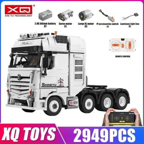 XQ QC007 2949PCS RC Car QC007 Electric truck Compatible 42043 Technic Benzs Arocs Model Educational Bricks Toys Christmas Gifts