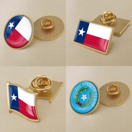 Seal of Texas State of United States of America Flag Lapel Pins/Broochs/Badges