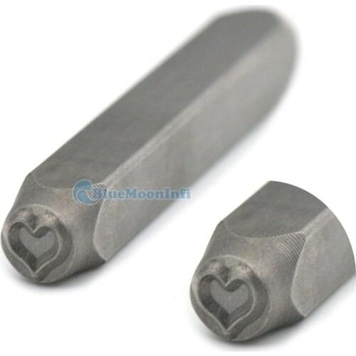 1 Pcs / Lot Heart Shape Design Stamp Steel Hand Punching Tool to Embellish Plastic Jewelry Blanks Clay