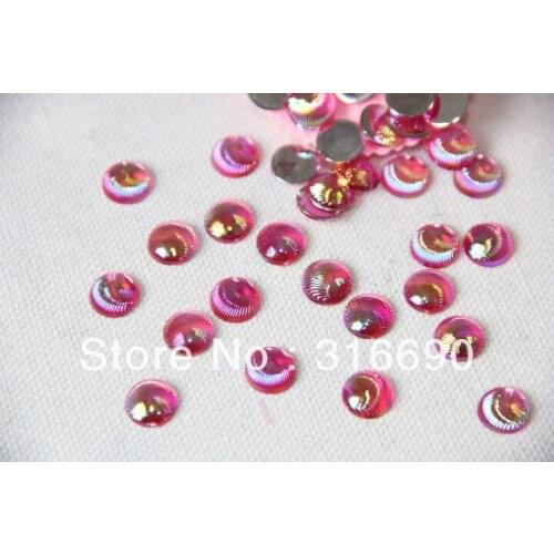 10mm very beautiful AB pink round flatback rhinestone 200pcs/lot