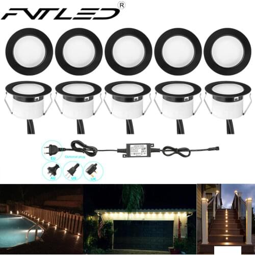 10pcs/lot Warm White Black WIFI App Controller Dimmer Timer 45mm 12V IP67 Terrace LED Deck Stair Soffit Step inground Up Lights