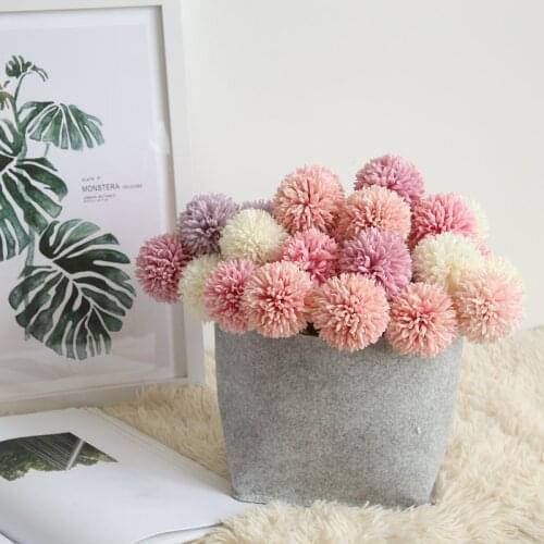 29CM Colorful Artificial Dandelion Non-woven Fabric Plants Fake Flowers Decorative Accessories for Wedding Bouquet Home Decor