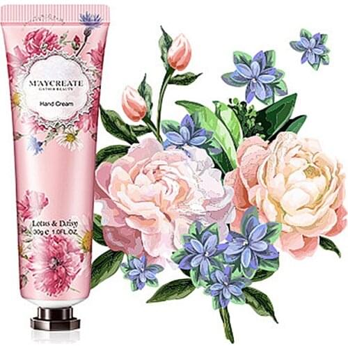 30g Flower Orchid Gardenia Chrysanthemum Vanilla Moisturizing Hydrating Hand Cream for Winter Hand Care Nourishing Skin Care