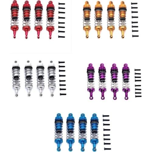 4Pcs Adjustable All Metal Shock Absorbers Damper for Wltoys 144001 124019 124018 RC Car Upgrade Parts Accessories