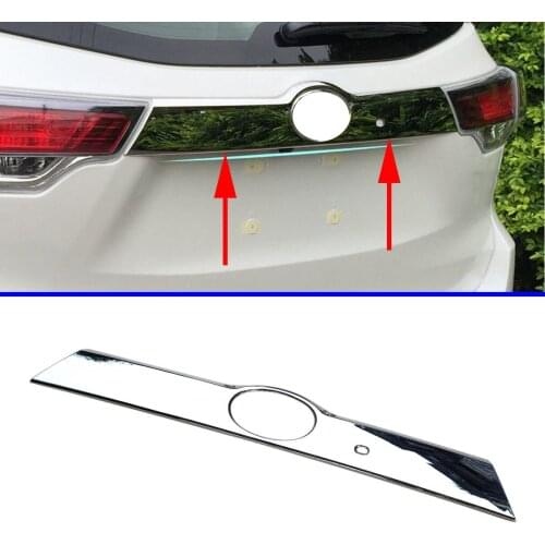 Accessories For Toyota Highlander Kluger 2014 2015 2016 2017-2019 Chrome Rear Door Tail Gate Trunk Lid Cover Stripe Trim