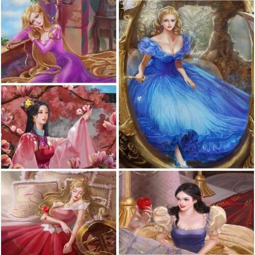 Diamond Painting Disney 5D DIY Fairy Tale Princess New Square/Round Mosaic Cross Stitch Set Brand Custom Decorative Painting