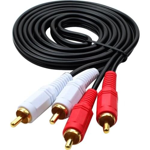 2RCA to 2 RCA Male to Male Audio Cable Gold-Plated RCA Audio Cable for Home Theater DVD TV Amplifier CD Soundbox 1.5m/3m-20m