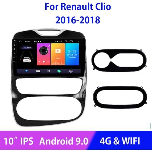 Android 9.0 WIFI 4G Car Radio Multimedia Video Player For Renault Clio 2016 2017 2018 Support USB Split Screen Mirror Link OBDII