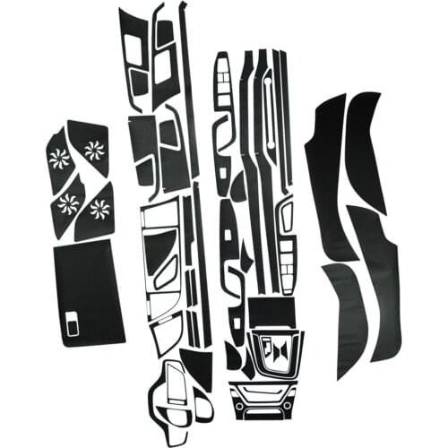 Car 3D Carbon Fiber Window control panel Film Interior Cover Sticker Kit Fit For Hyundai Elantra 2020 2019 2018 2017 LHD