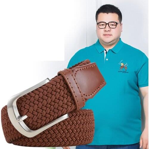 Oversized Belt Men Women Casual Knitted Pin Buckle Belt Woven Canva Elastic Expandable Braided Stretch Belts Plain Webbing Strap