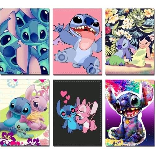 Disney New Stitch Cartoon PU Passport Case Cute Wallet