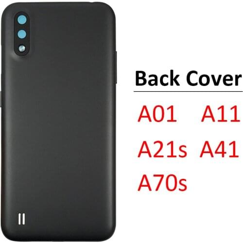 10Pcs/Lot, Back Battery Case Door Rear Housing Cover Case With Logo For Samsung Galaxy A01 A11 A21S A41 A70S