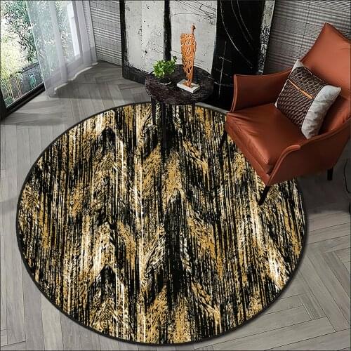 Black yellow living room carpet kitchen round carpet room carpet yellow black shapes anti allergic high quality Free Shipping