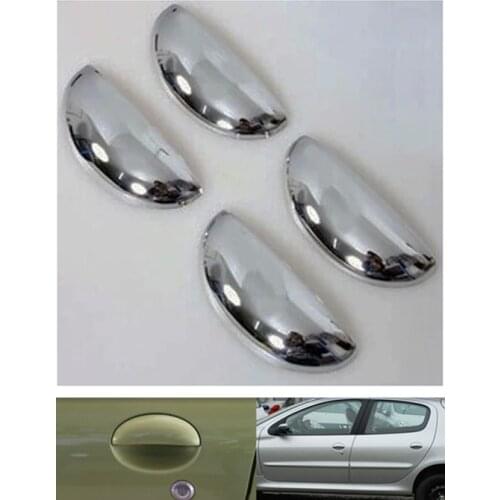 FUNDUOO For Peugeot 107 / Citroen C1 MK1 / Toyota Aygo MK1 2005 - 2014 New Chrome Car Door Handle Cover Trim Sticker