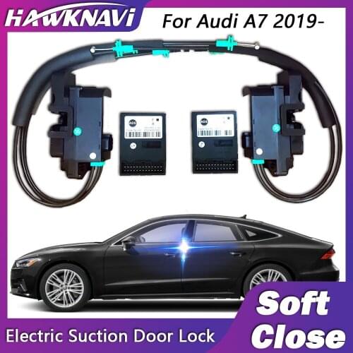 Hawknavi Smart Electric Suncion Door Lock for Audi A7 2019- with Automatic Soft Close Super Silence Anti Pinch Car Vehicle Door