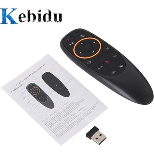 Kebidu G10 2.4G USB Receiver Air Mouse Voice Control with G10s for Gyro Sensing Mini Wireless Smart Remote for Android TV BOX