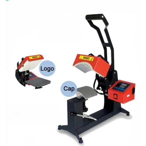 2 in 1 combo cap and logo heat transfer machine