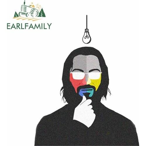 EARLFAMILY 13cm x 10.3cm for Silicon Valley Guilfoyle Anime Car Sticker Creative Trunk Bumper Decal Sunscreen Car Door Protector