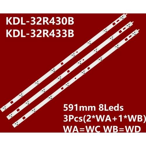 New 3 PCS 8LED LED backlight strip for TV KDL-32R433B 32R435B 32R410B 32R420B 32R430B LG INNOTEK 32INCH WXGA NDSOEM WA WB