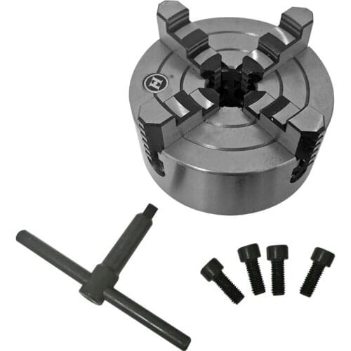 Reversible Lathe Chuck 4Jaw 100mm Independent 4" Chuck Harded Steel CNC Metal Lathe Machining Center