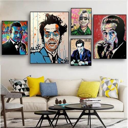 Posters and Prints Street Art Canvas Picture Graffiti Wall Painting Fashion Abstract Pictures for Living Room Frameless