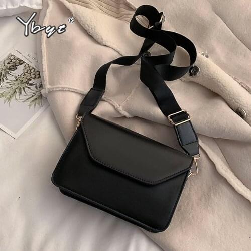YBYT simple fashion women shoulder flap bag PU leather small square bag womens casual crossbody messenger bags small handbags