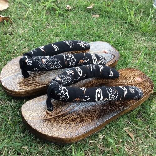 Japanese Traditional Barefoot Wodden Shoes Kimono Geta Clogs Woman Anime Cosplay Beach Outdoor Sandals Sauna Spa Home Slippers