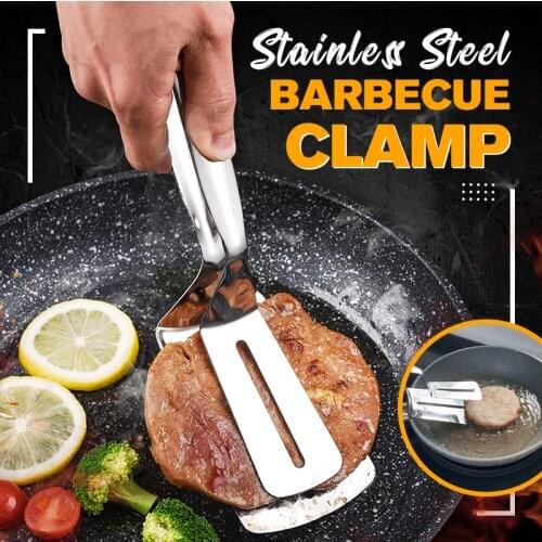 Stainless Steel Food Tongs Kitchen Utensils Buffet Cooking Tool Anti Heat Bread Clip Pastry Clamp Barbecue Kitchen Steel