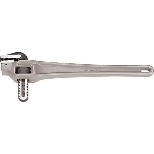 Heavy duty offset pipe wrench aluminum handle 14