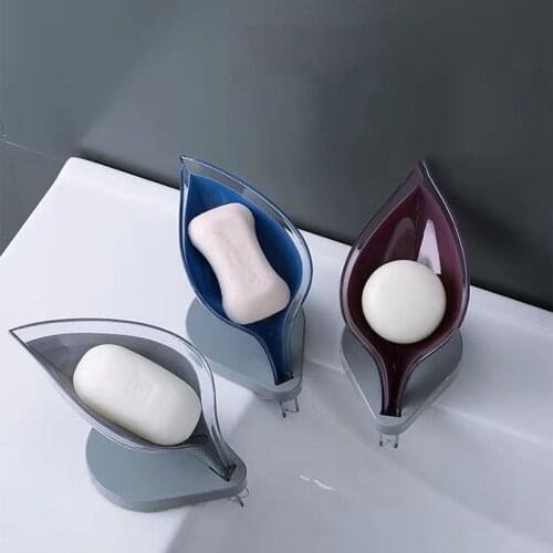 Leaf Shape Soap Box Bathroom Soap Holder Dish Storage Plate Tray Bathroom Soap Holder Case Kitchen Supplies Bathroom Accessories