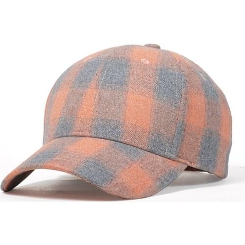 Women Hat Baseball Cap Dad Hat Curved Bill Pink Plaid Cotton Adjustable Sports Workout Outdoor Accessory