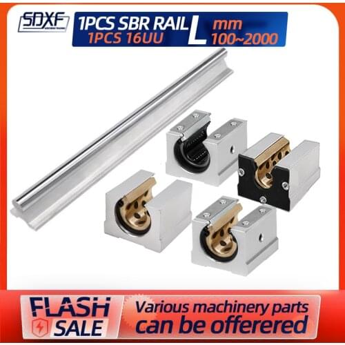 Factory direct sale, one piece of SBR16, 100mm-2000mm plus one piece of SBR16 dust-proof slider, or 2pcs SBR16 4pcs SBR16UU